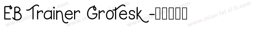 EB Trainer Grotesk字体转换